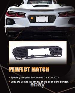 Cadre de plaque d'immatriculation arrière pour Corvette C8 2020-2023 avec véritable fibre de carbone
