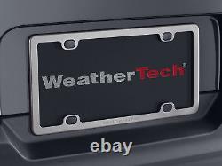 Cadre de plaque d'immatriculation en aluminium billet WeatherTech pour voitures noir satiné