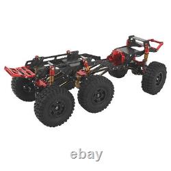 Cadre de voiture en fibre de carbone 1/24 avec essieux en métal et roues pour pièce de voiture RC SCX24 6x6