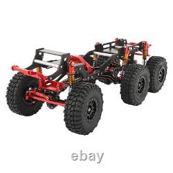 Cadre de voiture en fibre de carbone 1/24 avec essieux en métal et roues pour pièce de voiture RC SCX24 6x6