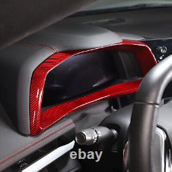 Cadre décoratif de garniture de compteur de vitesse de voiture en carbone rouge pour Corvette C8 2020-2023