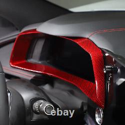 Cadre décoratif de garniture de compteur de vitesse de voiture en carbone rouge pour Corvette C8 2020-2023