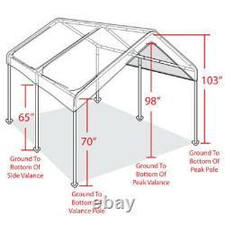 Canopy Heavy Duty 10' X 20' Portable Tente Carport Garage Car Cadre En Acier