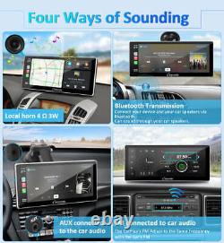 Carpuride Nouveau 10.3dans Portable Car Radio Sans Fil Apple Carplay & Android Auto Play