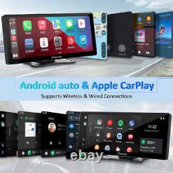 Carpuride Nouveau 10.3en Voiture Portable Stéréo Sans Fil Apple Carplay Et Android Auto