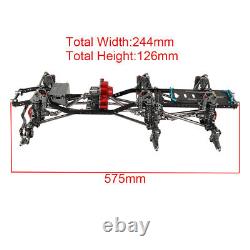 Châssis cadre en métal 6x6 avec 3 essieux portails pour Axial SCX10 I II 1/10 RC Crawler