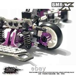 Châssis de dérive RC BMR-X PRO Violet 1/24 RWD (sans roues, électronique ou support de carrosserie)