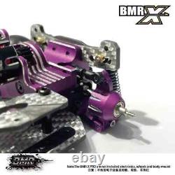 Châssis de dérive RC BMR-X PRO Violet 1/24 RWD (sans roues, électronique ou support de carrosserie)