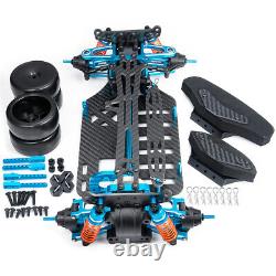 Châssis de voiture de tourisme en carbone 4WD bleu CNC pour kit métallique RC 1/10 TAMIYA TT01 Upgrade