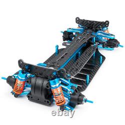 Châssis de voiture de tourisme en carbone 4WD bleu CNC pour kit métallique RC 1/10 TAMIYA TT01 Upgrade