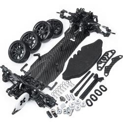 Châssis en alliage noir et en carbone Sakura D5S Kit de cadre pour voiture de drift RWD 1/10 remodelée