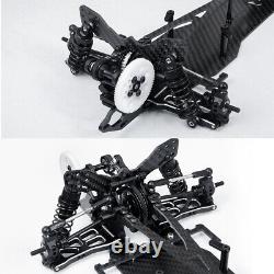 Châssis en alliage noir et en carbone Sakura D5S Kit de cadre pour voiture de drift RWD 1/10 remodelée