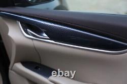 Couverture de Bande de Panneau de Porte Intérieure de Voiture 5PCS Pour Cadillac XTS 2013-17 Fibre de Carbone