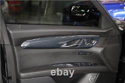 Décoration complète de l'intérieur de voiture Ensemble complet de garniture 18 pour Cadillac CT6 2016-20 en fibre de carbone