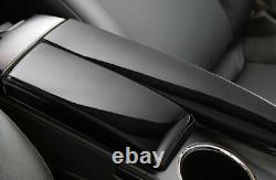 Décoration de panneau de boîte d'accoudoir de console de voiture pour Benz E-Class W212 2009-2013 Noir Brillant