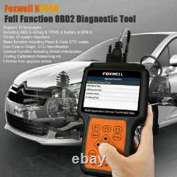 Foxwell Nt650 Elite Voiture Obd2 Diagnostic Scanner Abs Srs Tpms Dpf Bms Oil Reset