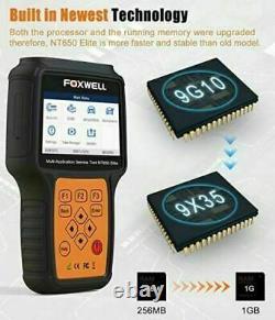Foxwell Nt650 Elite Voiture Obd2 Diagnostic Scanner Abs Srs Tpms Dpf Bms Oil Reset