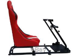 Gaming Car Racing Simulator Cadre Président Bucket Seat Pc Ps3 Ps4 Xbox Noir / Orange