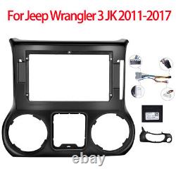 Kit de garniture de panneau de tableau de bord de façade de radio de voiture pour Jeep Wrangler 2011-2017