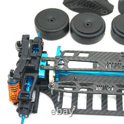 Kit de mise à niveau du châssis de voiture de course en plastique et en carbone pour voiture RC 1/10 TT01 à transmission par arbre