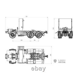 Lesu Diy 3363 66 Châssis En Métal Pour 1/14 Tameya 56352 Rc Tracteur Camion Camion Benz