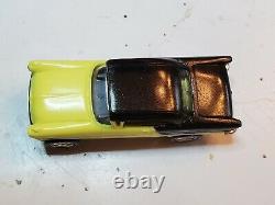 Mev, 57 Olds Yellowithblk Ho Slot Car Tjet, Aurora Chassis (nouveau En Box)