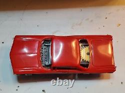 Mev 60 Bonneville Carmine Red Jet Ho Slot Car, Nos Aurora Chassis (nouveau En Box)