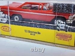 Mev 60 Bonneville Carmine Red Jet Ho Slot Car, Nos Aurora Chassis (nouveau En Box)