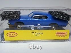 Mev 70 Cyclone Bleu, Ho Slot Car Tjet, Utilisé Non Mag Châssis (nouveau En Boîte)