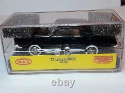 Mev 72 Lincoln Mk Iv, Ho Slot Car Noir, Châssis Aurora (nouveau En Boîte)