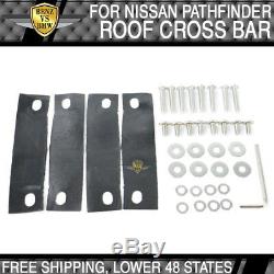 Monter 13-17 Nissan Pathfinder De Toit Top Cross Bar Set Rail En Aluminium Argenté