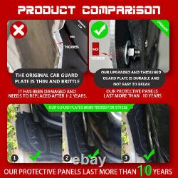 Nouvel ajustement noir pour les protecteurs de moteur et de châssis Chevrolet Malibu 2012-2021.