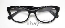 Nouvelle monture de lunettes Vera Wang V374 à forme de chat, 51-17-135, en plastique noir et à monture complète.