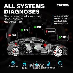 Outil de diagnostic automobile TOPDON AD800 BT OBD2 Scanner 2024 FULL System DPF ABS TPMS