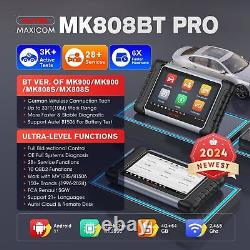 Outil de diagnostic de voiture Autel MaxiCOM MK808BT Pro 2024 Scanner OBD2 de lecteur de code