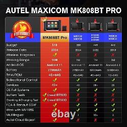 Outil de diagnostic de voiture Autel MaxiCOM MK808BT Pro 2024 Scanner OBD2 de lecteur de code