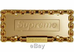 Plaque D'immatriculation Chaîne Supreme Gold Frame Accessoires Voiture
