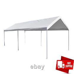 Porte-auto Canopy 10 X 20 Tente De Garage Portable À Usage Lourd Shelter De Voiture Cadre En Acier