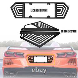 Pour Couvertures De Panneaux De Moteur Corvette C8 + Plaque D'immatriculation Arrière 2020-2023