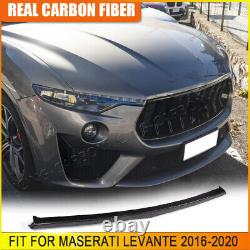 Pour Maserati Levante 2016UP Véritable Cadre de Grille Avant en Carbone Strip Vent Frame