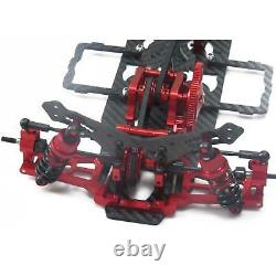 Red 1/10 Alloy & Carbon Sakura D4 Awd Ep Drift Car Frame Body Kit #kit-d4awd