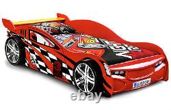 Red Racing Sports Car Bed Frame 3ft Lit De Coureur Simple