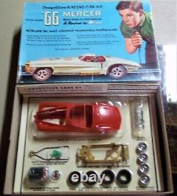 Renwal Vintage 1/24 1/25 Nouveau 1966 Mercer Slot Car Kit Châssis Box + Revell Cox