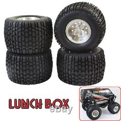 Roue Avant/arrière En Aluminium Avec Tires Pour Tamiya Lunch Box/cw-01 Châssis 1/10 Rc Car