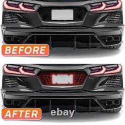 Support de plaque d'immatriculation arrière en aluminium CNC pour voiture pour Corvette C8 2020-2023