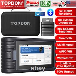 TOPDON ArtiDiag800BT Outil de diagnostic de système complet pour voiture avec scanner OBD2, codage de clé et TPMS.