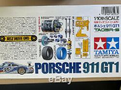 Tamiya 1/10 Électrique Rc Voiture Porsche 911 Gt1 Ta03r-s Châssis 58193 Rare Ceinture 4 Roues Motrices
