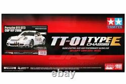 Tamiya 47429 1/10 Échelle Rc Voiture Tt-01e Châssis Porsche 911 Gt3 Cup Vip 2008 Kit