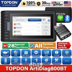Topdon Artidiag800bt Outil De Diagnostic De Voiture Obd2 Scanner Tout Système Bluetooth Tpms