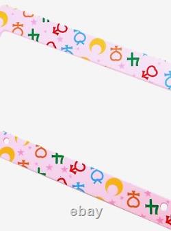 Très Rare Sailor Moon Zodiac Pink Pastel Rainbow Car License Plate Frame T.n.-o.